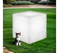 Solaire Cube Lumineux LED Variateur de Couleur Télécommande 40 CM IP65 Lampe