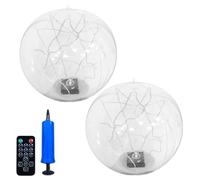 Solaire Jardin Water Light 35cm Gonflable LED Piscine Sphère A | Décoration flottante pour cour, terrasse, fête en plein air, piscine