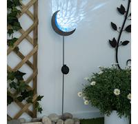 LED solaire extérieur enfichable piquet lampe effet flamme argent jardin boule de verre bleu cour lumière décorative