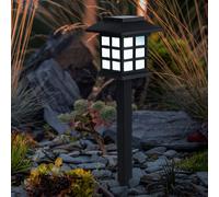 Solaire LED Extérieur Zone Pointe Prise Lampe Terrain Jardin Luminaire Noir