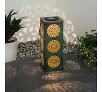 Solaire LED Fiche Support de Lampe Fleurs Poinçonnage Terrasse Extérieur Pendues