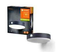 Solaire LED Lampe Endura Noir IP44 6W Blanc Chaud 3000K Détecteur de Mouvement