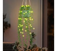 Solaire LED Pendues Lampe Déco Art Plant Extérieur de Jardin Chanvre