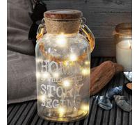 Solaire LED Pendues sur Pied Lampe Chanvre Braun Extérieur Jardin Verre Lumières