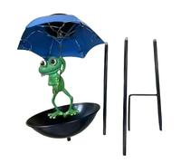 Solaire pour oiseaux grenouille amusante résistante aux intempéries | Bac à eau pour oiseaux Lampe de jardin pour extérieur, jardin, terrasse, patio, arrière-cour, pelouse, parc