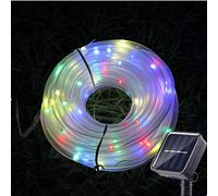 Solaire Ruban Lumineux,Sunboia 50 LED Guirlande lumineuse de Corde Imperméable Extérieur Tube Rope Guirlande Lumineuse pour Noël Jardin cour Chemin Clôture Arbre Backyard (multicolore)