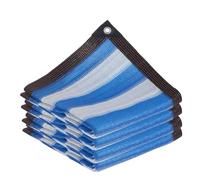 Solaire taud de Soleil,Filet Tissé d'Occultation pour Terrasses, Balcons et Jardins, Filet d'Ombrage pour Protéger du Soleil.Blue White,3×7m/9.84×22.96ft