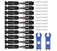 SolaMr 10 Paires de Connecteurs de Câbles pour Panneaux Solaires Connecteurs Mâle/Femelle pour Panneaux Solaires étanches IP67 avec clés de serrage