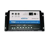 SolaMr 20A Contrôleur de Charge Solaire PWM 12V/24V pour Régulateur Solaire de Charge à Batterie Double avec Indicateur LED pour Véhicules de Loisirs, Caravanes et Bateaux - EPIPDB-COM-20