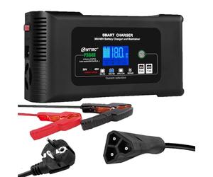 SolaMr Chargeur de Voiture 36V 18A / 48V 13A avec Chargeur de Goutte à Goutte de Niveau 9 Chargeur de Voiture Intelligent pour Camion, Moto et Batterie au Plomb - P3648