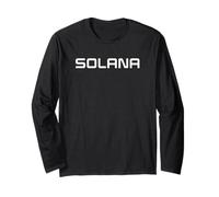 Solana Coin Crypto-Monnaie Blanc Logotype Décentralisé Web3 Manche Longue