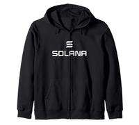 Solana Coin Crypto-Monnaie Blanc Vertical Décentralisé Web3 Sweat à Capuche