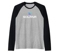 Solana Coin Crypto-Monnaie Dégradé Blanc Décentralisé Web3 Manche Raglan