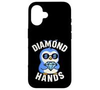 Solana HODL Pingouin Diamant Mains Coque pour iPhone 16