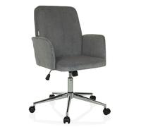 Chaise de bureau / Chaise pivotante / Chaise coque SOLAO CORD tissu gris hjh OFFICE Gris G