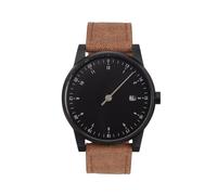 Solar 05 - Bracelet marron, boîtier noir, cadran noir, Solaire 05