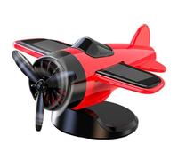 Solar Airplane Toy, Car Ornament, Rotating Solar-Powered Decoration, Racing Fan Model Design, Interior Accessory for Car Dashboard and Vehicle Collectible, White Red Yellow Green