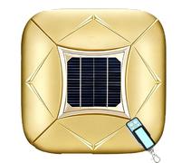 Solar Automatic Car Cover, Smart All-Weather Waterproof Car Cover with Remote Control, Folding Sunproof Sun Shade Canopy with Anti-Theft Alarm, for Outdoor Use(Gold,2L)