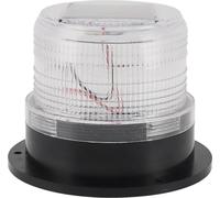 Solar Beacon Light Attention 8 LED -clignotement à l'aube Batterie 1200mAh courant de s?curit ? pour trafic de chantier Blanc ? blanc ?