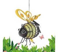 Solar Bee Light Outdoor Hanging - Metal 9.5x12x14cm 127g Garden Decor - LED Lantern For Yard Path Patio Porch - Housewarming Gift Decoration