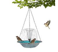 Solar Bird Bath Fountain - Hanging Water Bowl & Solar Powered Pump, Outdoor Garden Decoration, Hummingbird Oasis, Floating Spray Feature | for Patio Backyard & Balcony