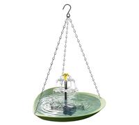 Solar Bird Bath Fountain - Solar Powered Heart Shape Pet Bathtub, Outdoor Birdbath Water Fountain for Garden, Hanging Flower Design with Pump, Weather-Resistant for Ponds Pool Patio Lawn Yard