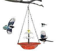 Solar Bird Bath Fountain - Weatherproof Bowl, Solar Powered Hanging Waterfall Fountain For Outdoors, Bird Baths With Glass Bowl And Pump, Waterproof Birds Feeders For Garden, Patio, Lawn, Hummingbirds