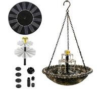 Solar Bird Bath Fountains - 40cm Cascading Weatherproof Decorative | Water Feature, for Attracting Feeding Wildlife Hummingbird Finch Outdoor Garden Pond Pool Patio Porch, Colors