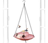 Solar Birdbath Fountain Decorative Outdoor Bird Feeder & Water Bath, Solar Powered Garden Fountain Bird Bath, Wildlife Water Feature for Backyard Lawn Balcony Birdwatching Landscaping Decor