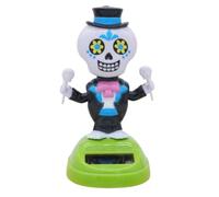 Solar Bobble Heads for Window, Ghost Skeleton Bobblehead Doll, Spooky Shaking Ornament, Novelty Halloween Decoration, Car Dashboard Toy, PartyFavor, Work Desk & Home Decor