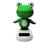 Solar Bobblehead Frog - Car Decoration Shaking Head Ornament, Cute Animated Car Window Figure | Solar Powered Dashboard Décor, Fun Shaking Frog for Car, Vehicle, Truck, Cute Desk Accessory