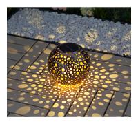 Solar Boule Luminaire Métal 20Cm Lampe De Jardin Lampe De Table Décoration