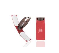 Solar Brother - Briquet solaire SunCase Gear - Bi-énergie solaire+gaz, étanche & coupe-vent - Rouge