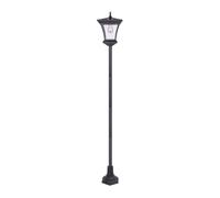 Solar Buri Lanterne De Jardin LED Extérieur Noire Avec Capteur Dusk, 155 Cm