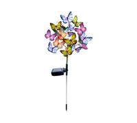 Solar Butterfly Lights, Outdoor Garden Decor, Flexible Iron Wire Stakes, Colorful Butterfly Ornaments, Wind-Swaying Solar Lights Perfect for Mother’s Day, Yard, Pathway, Patio Gift, 74cm Multicolor