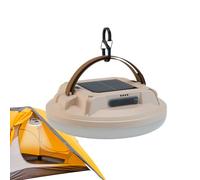Solar Camping Lantern - Outdoor Light Source for Night Illumination | Rechargeable Panel Powered Lamp with Hanging Hook, Portable Glow Device for Tent Hiking Usage 5.91x1.97 in