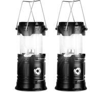 Solar Camping Lantern,Pack Of 2 Outdoor Lighting,Portable Waterproof Ip54 Camping Lamp,For Camping,Excursions,Rescue,Fishing,Cellar
