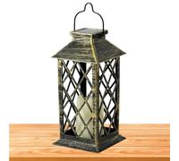 Solar Candle Lantern - Vintage Flickering Flameless Light | Waterproof LED Outdoor Solar Lanterns Decorative For Garden Table Yard, IP44 S0lar Powered Flickering Candle Lantern With 300mA