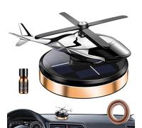 Solar Car Air Freshener, Helicopter Vehicle Aromatherapy, 4.13x3.35x2.36 Inches Long Lasting Fragrance & Rotating Sun Powered Aromatic Healing Oil Diffuser, Natural Auto Perfume for Men and Women