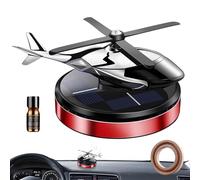 Solar Car Air Freshener, Helicopter Vehicle Aromatherapy, 4.13x3.35x2.36 Inches Long Lasting Fragrance & Rotating Sun Powered Aromatic Healing Oil Diffuser, Natural Auto Perfume for Men and Women