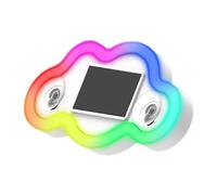 Solar Car Light - Multi Color Cloud Shaped Ambient Window Light with Solar Powered Wireless Design for Rear Car Interior Dashboards Trucks RVs Trailers