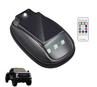 Solar Car Roof RGB Strobe Light with Remote Control, 2026 New 8 Colors Wireless LED Strobe Lights, Waterproof, for Motorcycle, Vehicle, Truck Use, Night Driving (1pc)