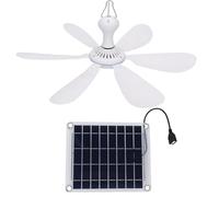 Solar Ceiling Fan Kit - 16,5 po 10 W Monocrystalline Panneau USB Fan | Solar Cooling Fan for Patio and Camping, Ceiling Fan Kit with USB Powered Design, Tent Chicken Coop Shed