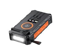 Solar Charger - Banque d'énergie solaire - Banque d'énergie avec lumière LED | Pliable sans fil Powerbank Built-In SOS Alarm Function And Compass For Cyclists Fishing Hiking, Women Men