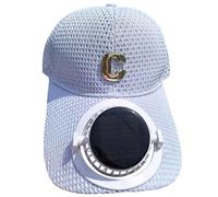 Solar Charging with Fan Cap Summer Extended Brim Mesh Breathable Sunscreen Couple Sunshade Tongue (Grey, One Size)