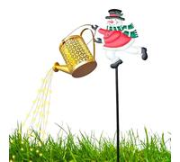 Solar Christmas Kettle Lights, Illuminated Snowman Outdoor Decor, 450g Garden Lights with Glow, Resin Yard Light with Weatherproof Design, Holiday Decor for Charm, Landscape Lighting for Lawn, Patio