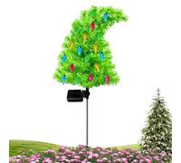 Solar Christmas Tree | Funny with Ground Stakes Crooked Tree Yard Decor