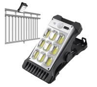 Solar Clip Light Outdoor - 3 Mode PIR Motion Sensor Security Lamp, Heavy Duty Clamp-On LED, Waterproof Wireless Fence Light, Portable Security Lighting | for Garden, Deck & Patio
