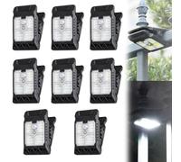 Solar Clip On Lights Outdoor, USB & Solar Powered Motion Sensor Clip Lights, Waterproof Portable Solar Light with Motion Sensor, for Garage, Garden, Home, Fence (8PCS)