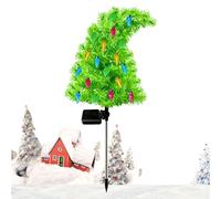 Solar Crooked Christmas Tree - Funny Yard Decoration, Outdoor Holiday Stake